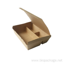 Customized disposable multi-compartment paper lunch box